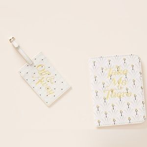 Anthropologie Jetsetter Passport Holder and Luggage Tag Set - Women’s